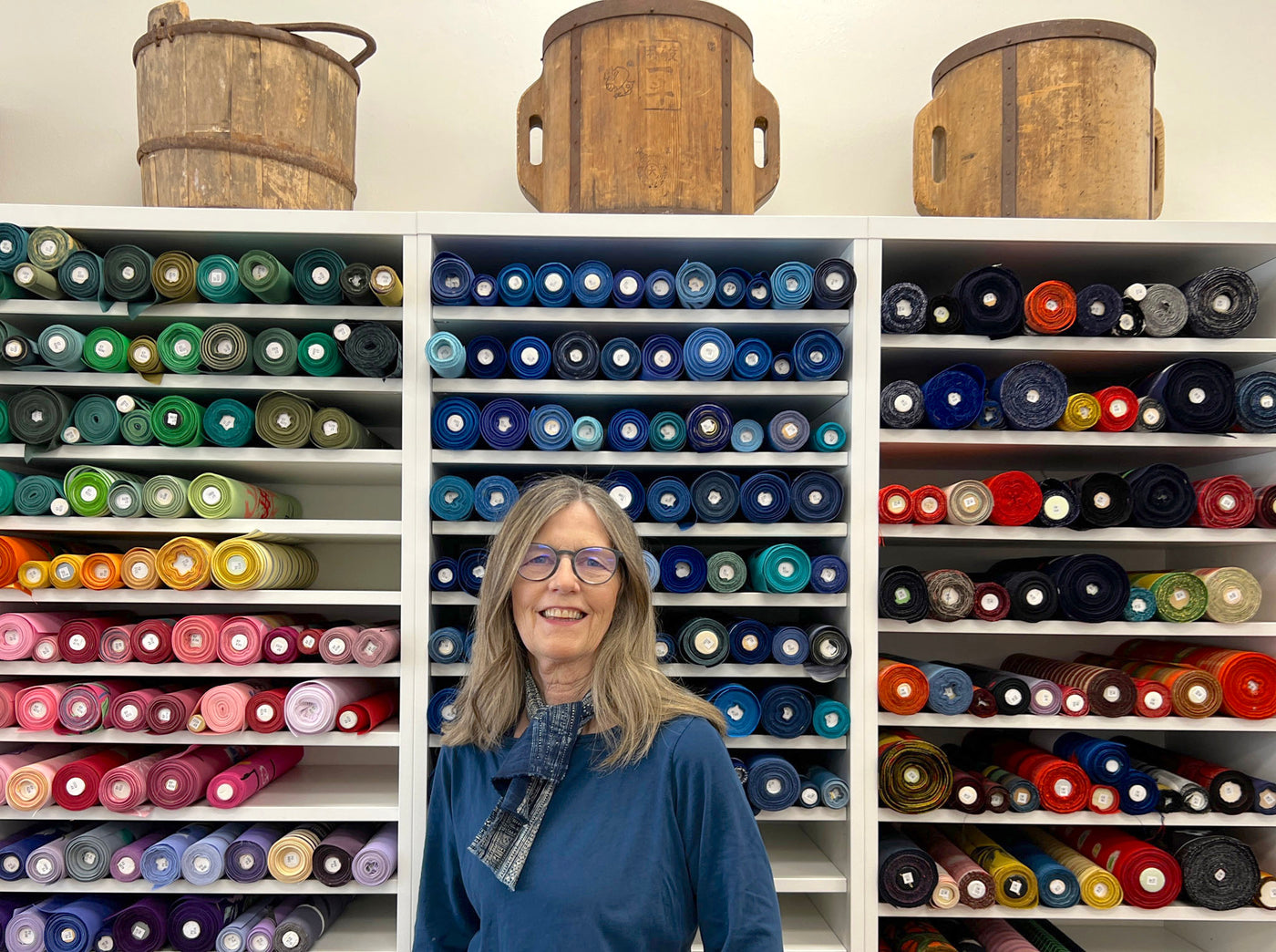 Patricia Belyea at the Long Beach Studio/Warehouse of Okan Arts