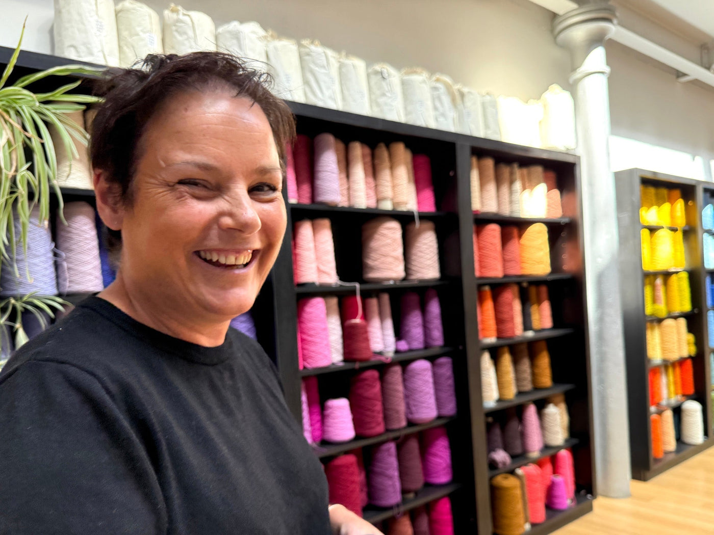 Master Weaver Naomi Robertson at Dovecot Studios in Edinburgh UK, August 2025