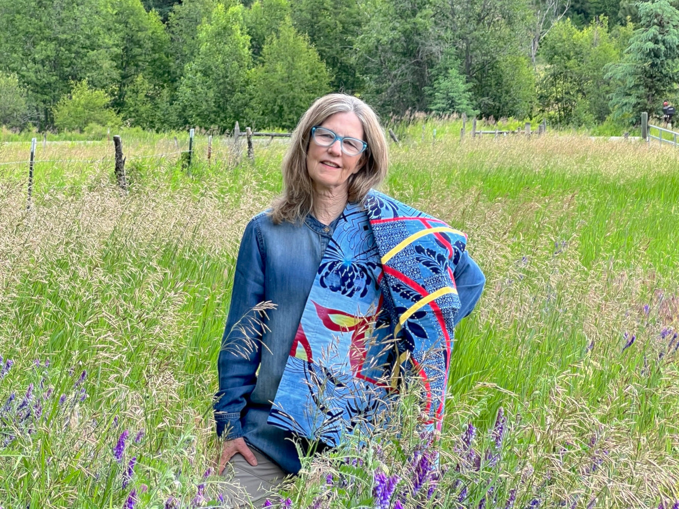 Quiltfolk photo shoot with at the property of Patricia Belyea in Wauconda WA