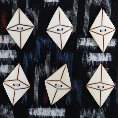 BU-226 six hand-made bone buttons