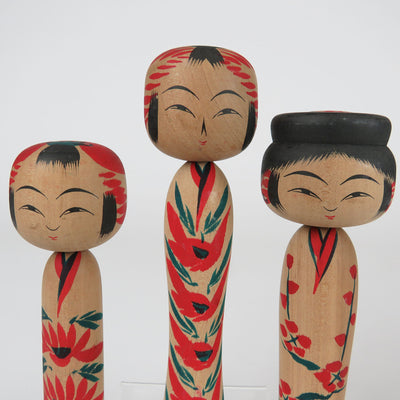 KO401 Vintage Kokeshi - Set of Three