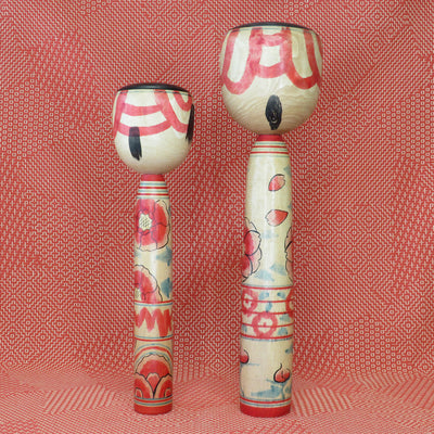 KO423 Nakanosawa Kokeshi Set of Two XL