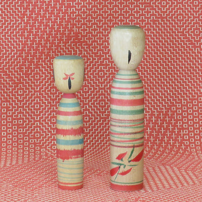KO426 Nakanosawa Kokeshi Set of Two XS