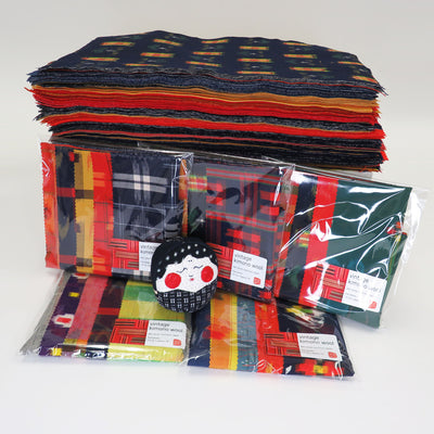 5-piece vintage kimono wool pack