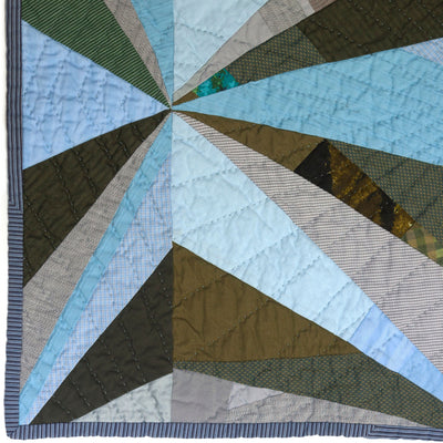 Detail of Mantis, a quilt by Sarah Nishiura