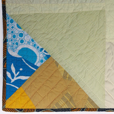 Detail of Twisted Yellow, a quilt by Sarah Nishiura