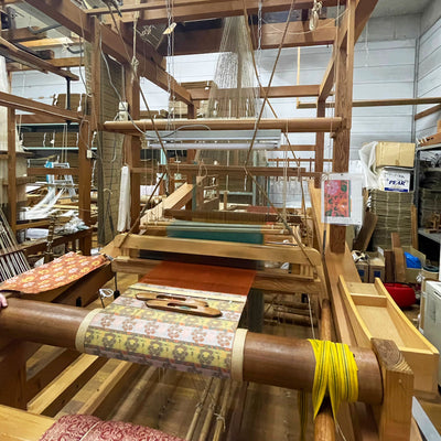 Loom at weaving workshop